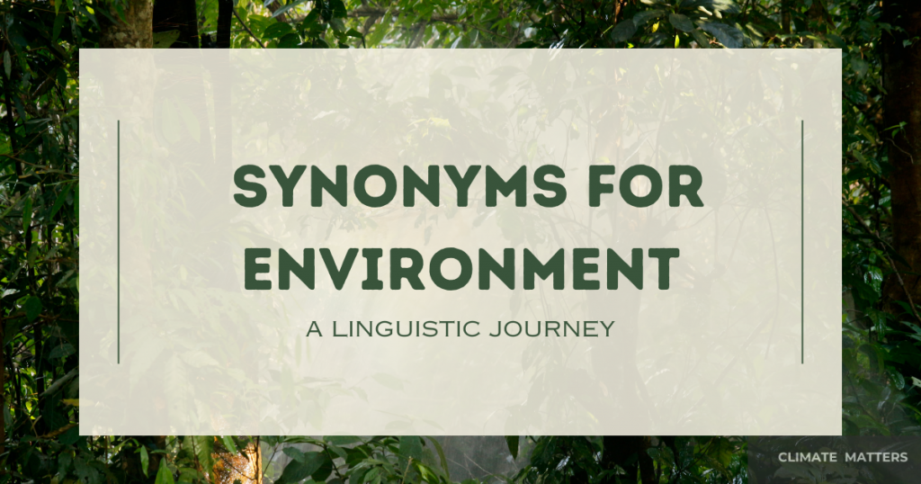 Environment Synonyms