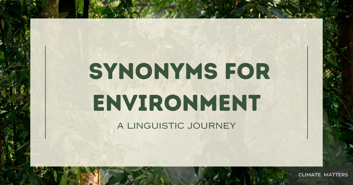 You are currently viewing Environment Synonyms – Discovering Nature’s Vocabulary